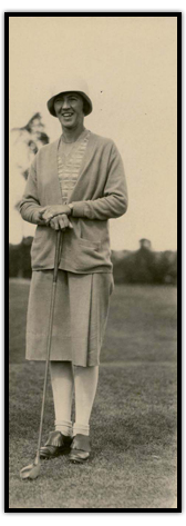 Ada Mackenzie on the green.