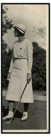 Ada Mackenzie golfing.