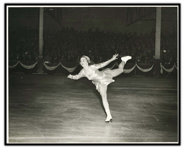 Barbara Ann Scott en action sur la glace