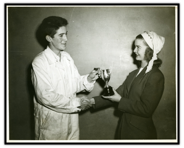 Trophy presented to Barbara Ann Scott