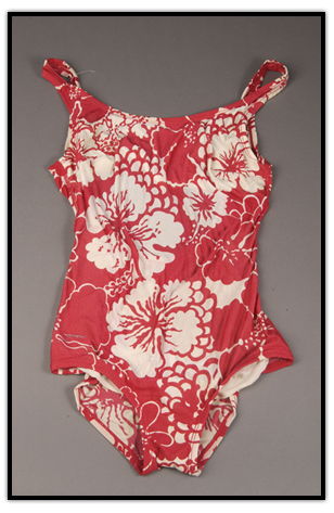 Beverley Boys’ red and white floral swimsuit