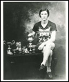 Bobbie Rosenfeld with her trophies