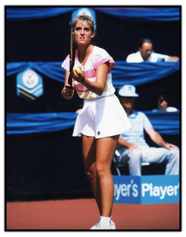 Carling Bassett serving