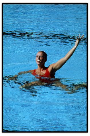 Carolyn Waldo performing a routine