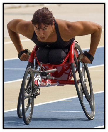 Chantal Petitclerc competing