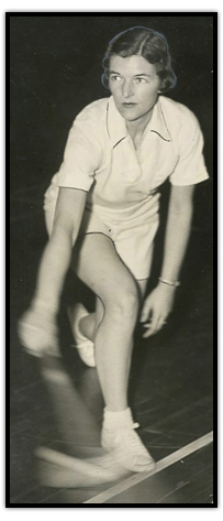 Dorothy Walton during a badminton game