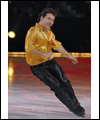 Elvis Stojko gliding on the ice