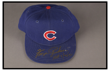 Ferguson Jenkins baseball cap with the Chicago Cubs