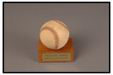 Baseball awarded to Ferguson Jenkins