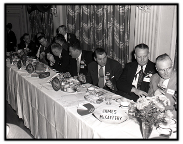 Filchock at a table for the 1953 Grey Cup Dinner