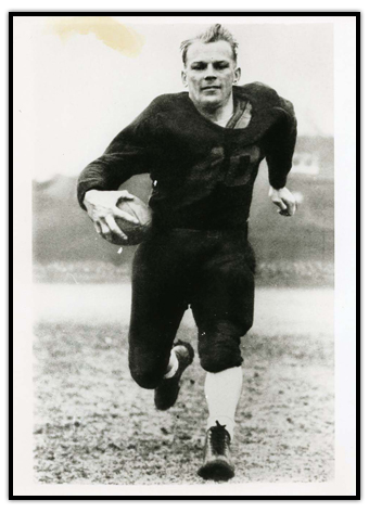 Fritz Hanson with a football