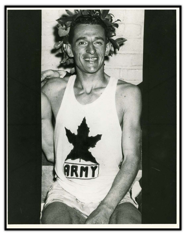 Gérard Côté wearing a sleeveless shirt