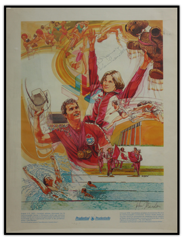 Poster of Graham Smith with Diane Jones-Konihowski from the 1978 Commonwealth Games