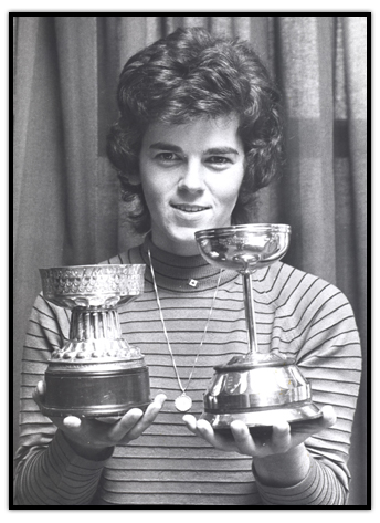 Jocelyne Bourassa with her trophies