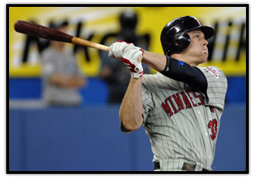 Justin Morneau hitting a home run