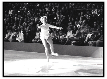 Karen Magnussen in the air