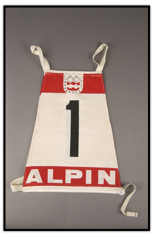 Kathy Kreiner’s number one ski bib