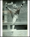 Lionel Conacher in a punting stance on the football field
