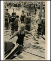 Marilyn Bell  starting her swim across Lake Ontario