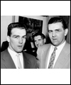 Maurice Richard (à droite) en compagnie de son jeune frère et coéquipier des Canadiens de Montréal, Henri Richard