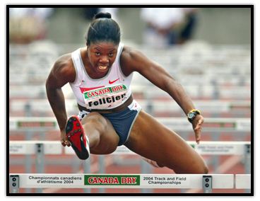 Perdita Felicien hurdling