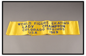 Petra Burka’s World Figure Skating Lady Champion ribbon