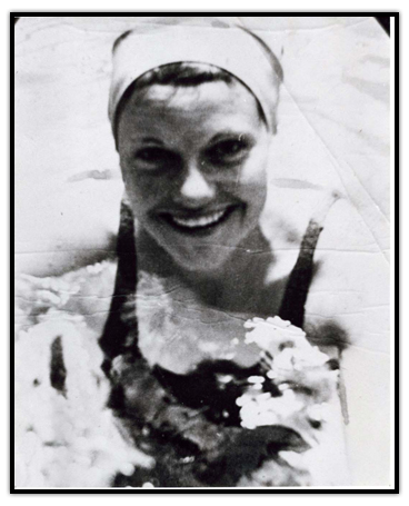 Phyllis Dewar in the water.