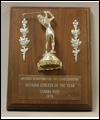 Plaque d'athlète de l'année de l'Ontario de Sandra Post