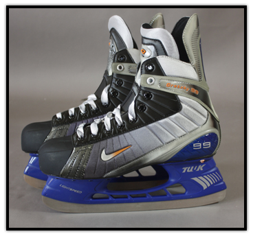 Skates autographed by Wayne Gretzky